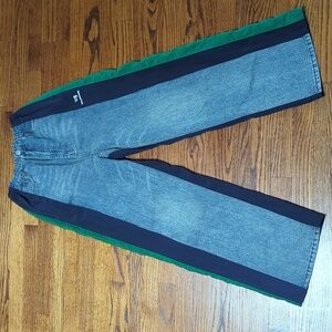 Balenciaga Blue and Green Relaxed Jeans